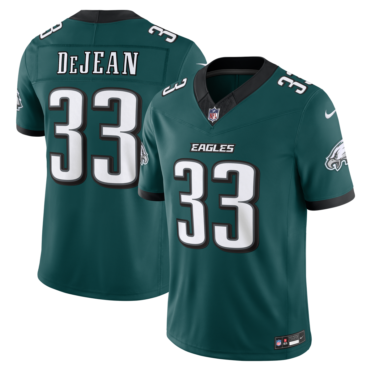 Cooper DeJean Philadelphia Eagles NFL Nike Men Deep Teal Vapor F.U.S.E. Limited Player Sewn Jersey product image 3, provided