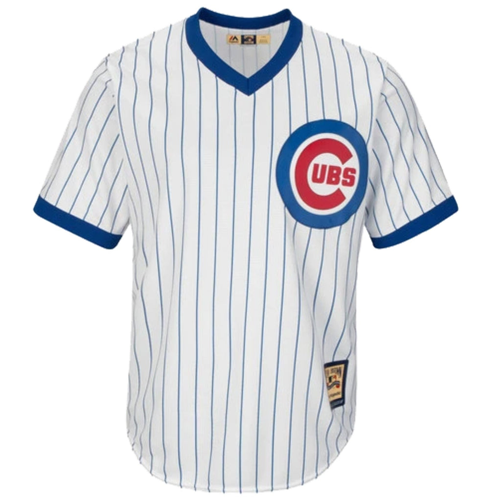 Billy Williams Chicago Cubs Cooperstown White Pinstripe V-Neck Home Men Jersey product image 3, provided for visual