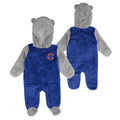 Chicago Cubs Gametime Nap Teddy Bunting Baby Coverall product image 1, provided for visual reference and product detail