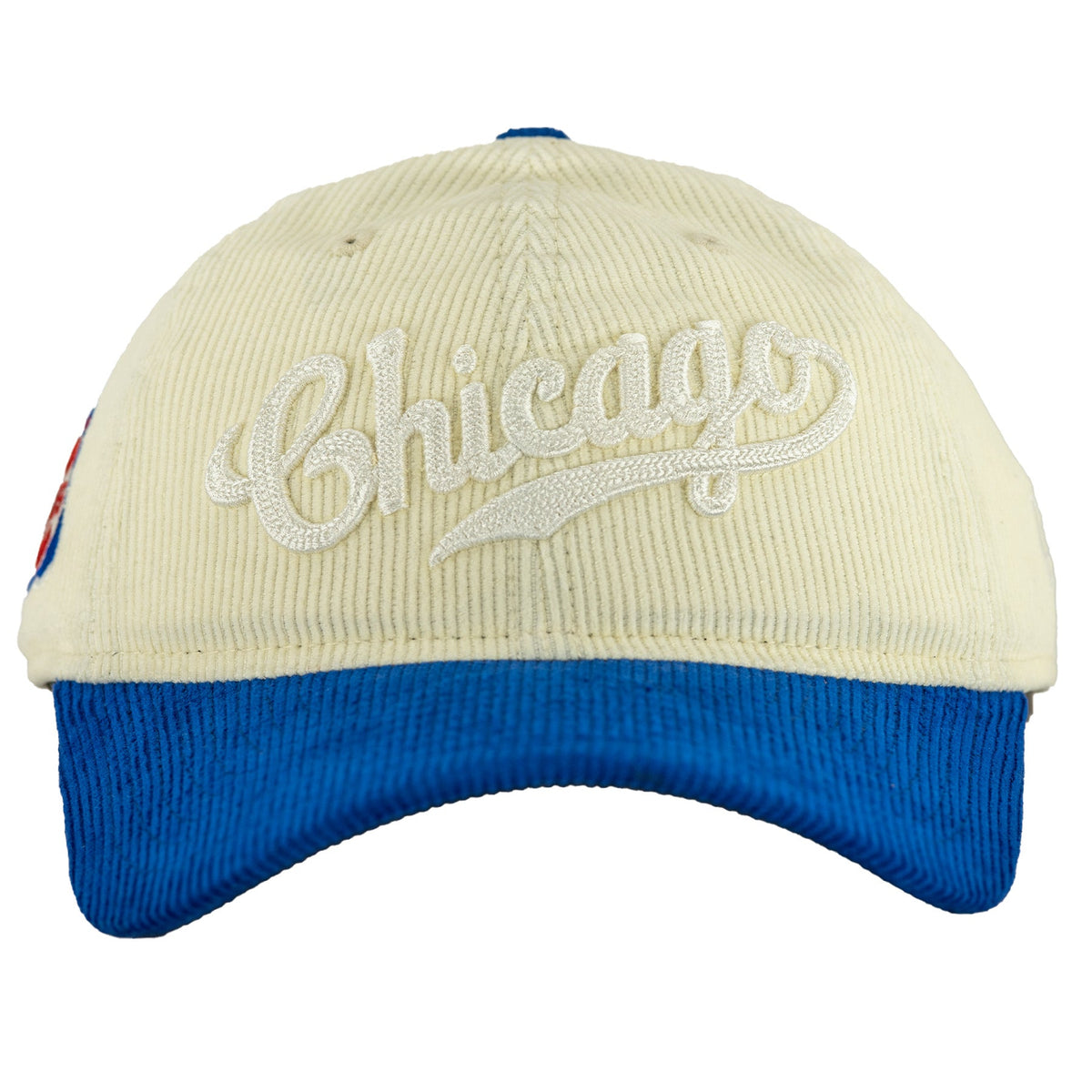 Chicago Cubs Corduroy Chrome/Royal Caitlin New Era 9TWENTY Adjustable Hat product image 2, provided for visual reference and