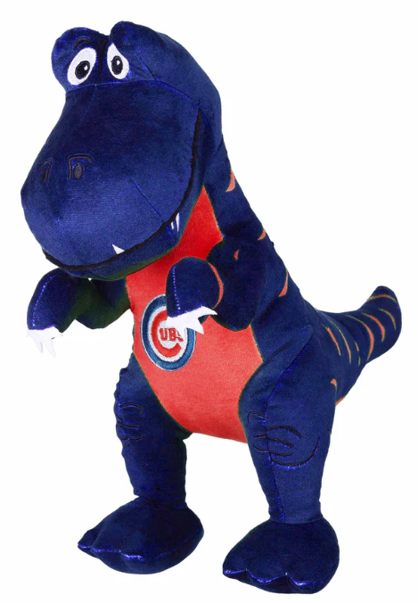 Chicago Cubs 12" Plush Dinosaur product image 1, provided for visual reference and product detail review