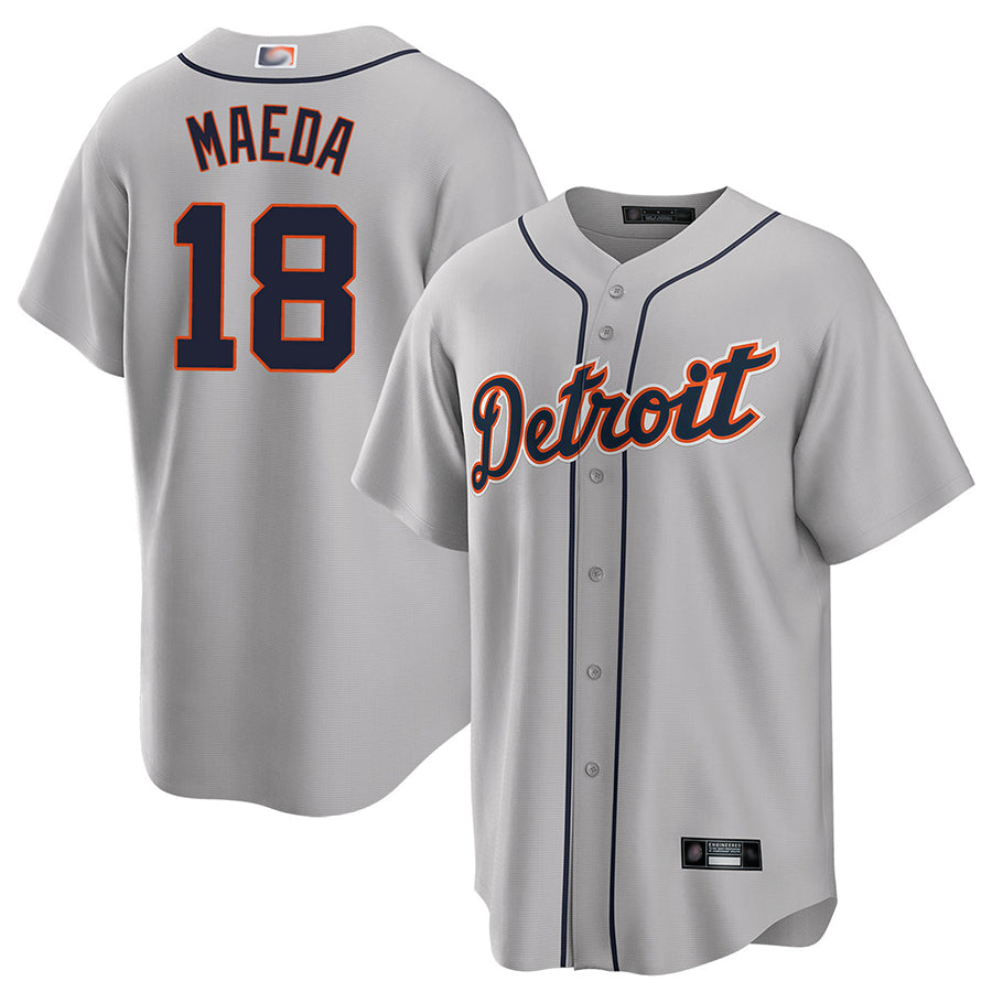 D.Tigers #18 Kenta Maeda Player White Home Replica Baseball product image 1