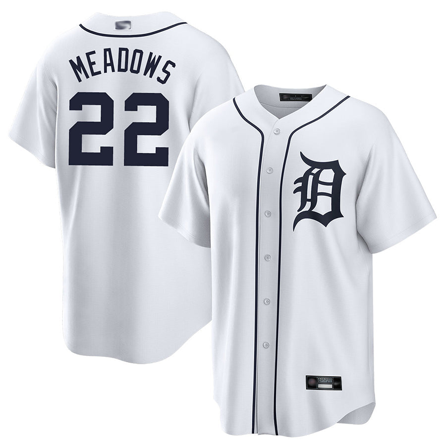 D.Tigers #22 Parker Meadows Player White Replica Baseball product image 1