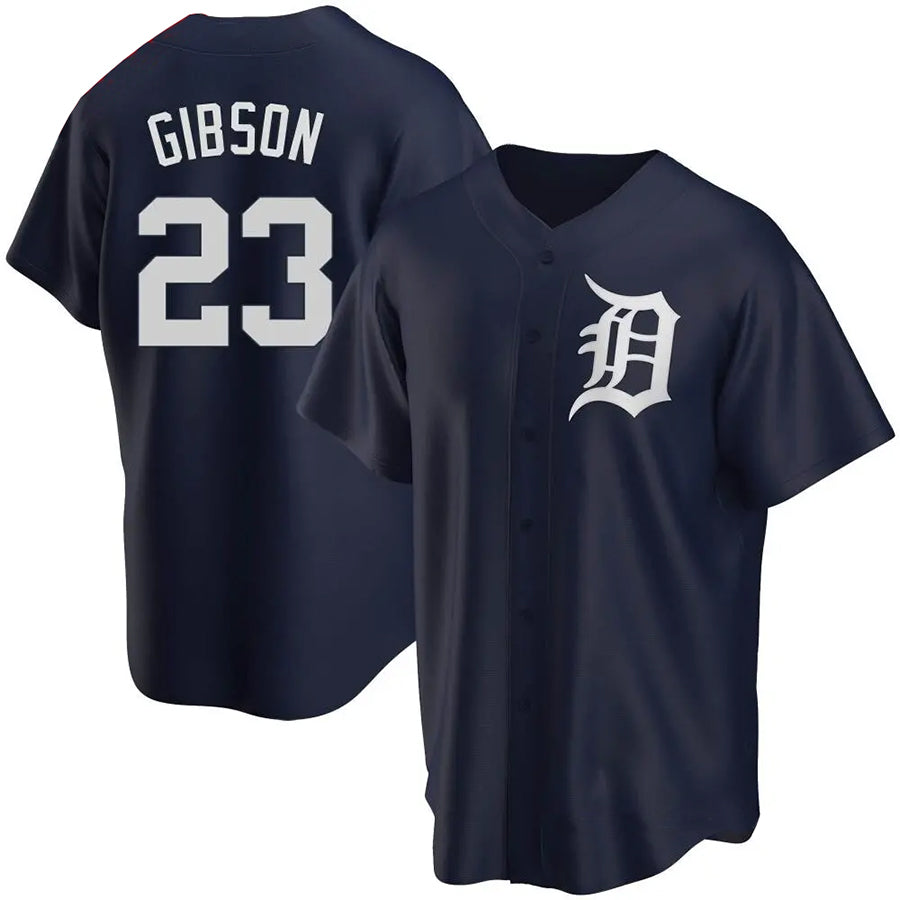 D.Tigers #23 Kirk Gibson Player Navy Replica Home Baseball product image 1