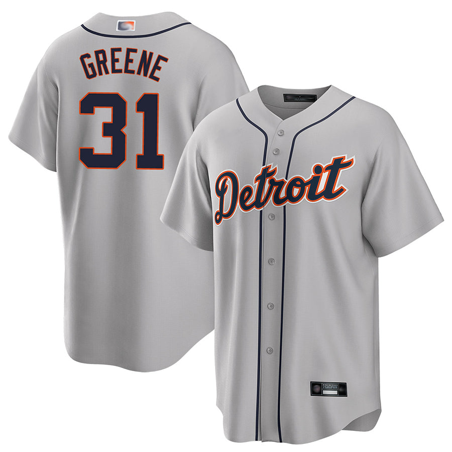 D.Tigers #31 Riley Greene Player Gray Road Home Replica product image 1