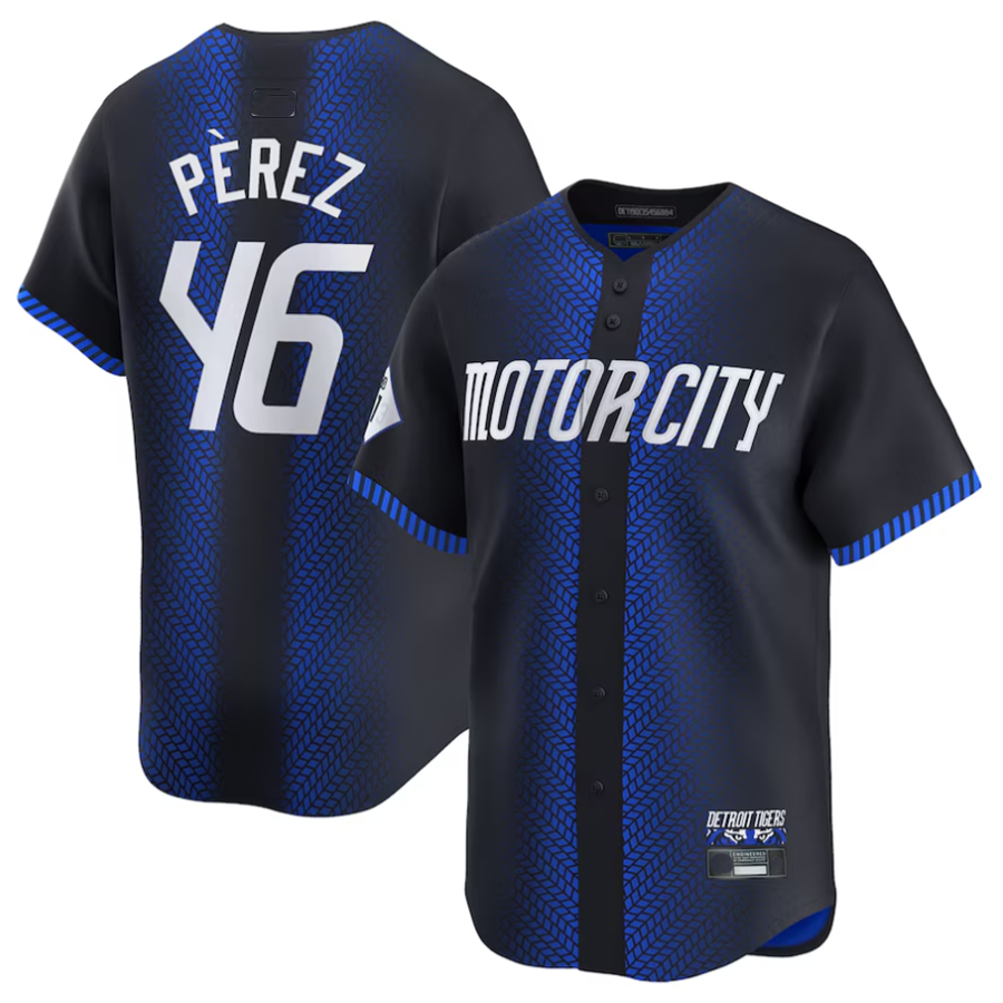 D.Tigers #46 Wenceel Perez Player Navy City Connect Limited product image 1