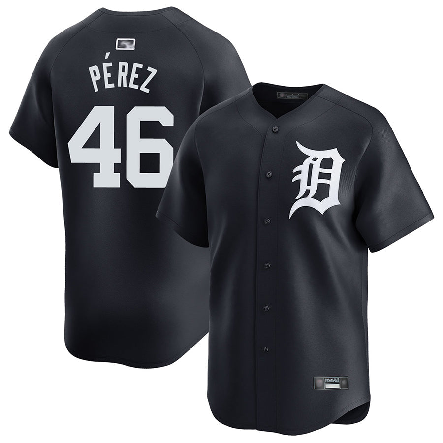 D.Tigers #46 Wenceel Perez Player Navy Home Replica product image 1