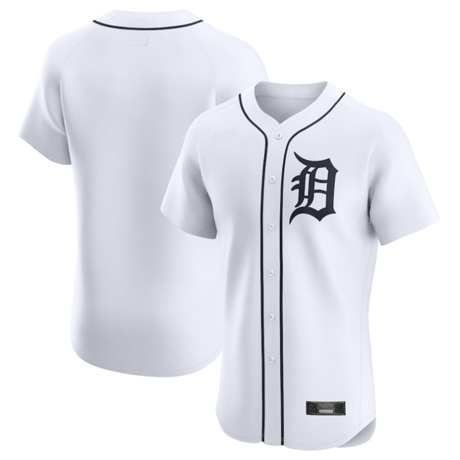 D.Tigers Blank Player White Home Elite Baseball Jerseys product image 1