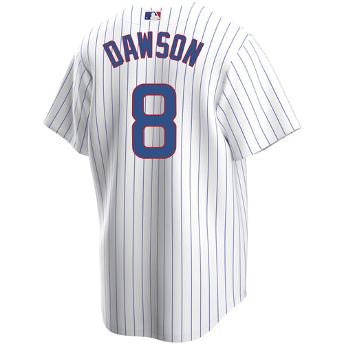 Andre Dawson Chicago Cubs Home Pinstripe Men Replica Jersey product image 2, provided for visual reference and product