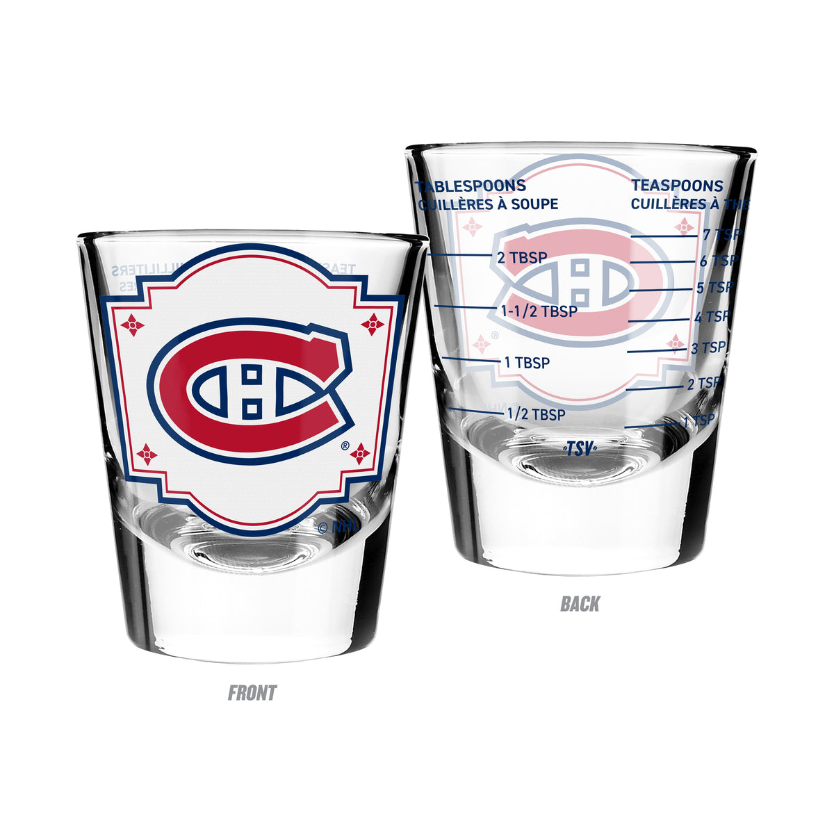 Montreal Canadiens NHL TSV 2oz Team Logo Shot Glass product image 4, provided for visual reference and product detail review