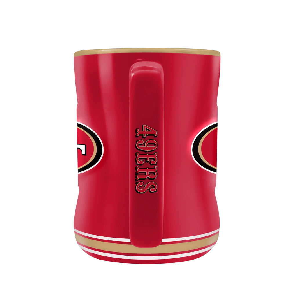 San Francisco 49ers NFL TSV 14oz Red Team Crest Sculpted Coffee Mug product image 2, provided for visual reference and