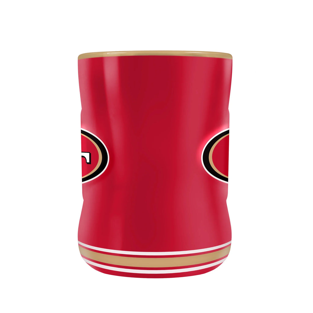 San Francisco 49ers NFL TSV 14oz Red Team Crest Sculpted Coffee Mug product image 4, provided for visual reference and