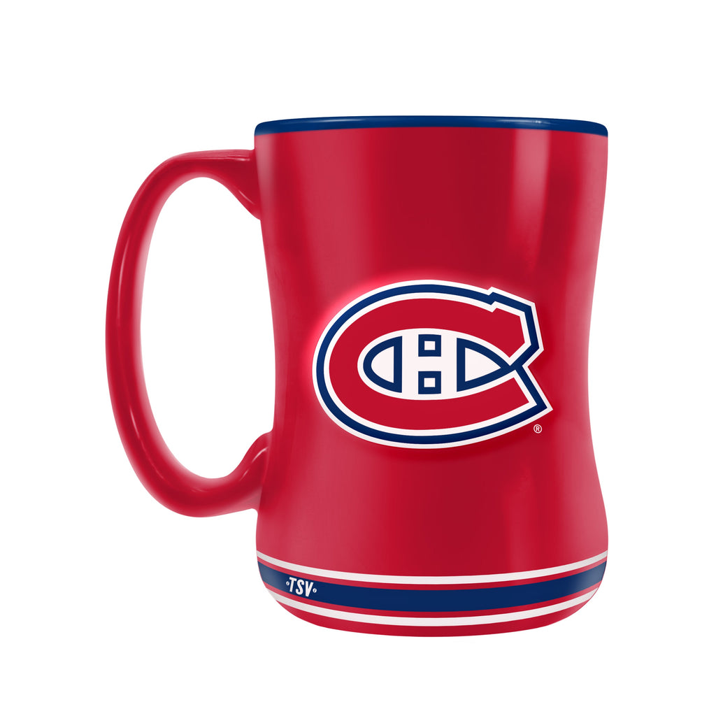 Montreal Canadiens NHL TSV 14oz Red Sculpted Mug product image 3, provided for visual reference and product detail review