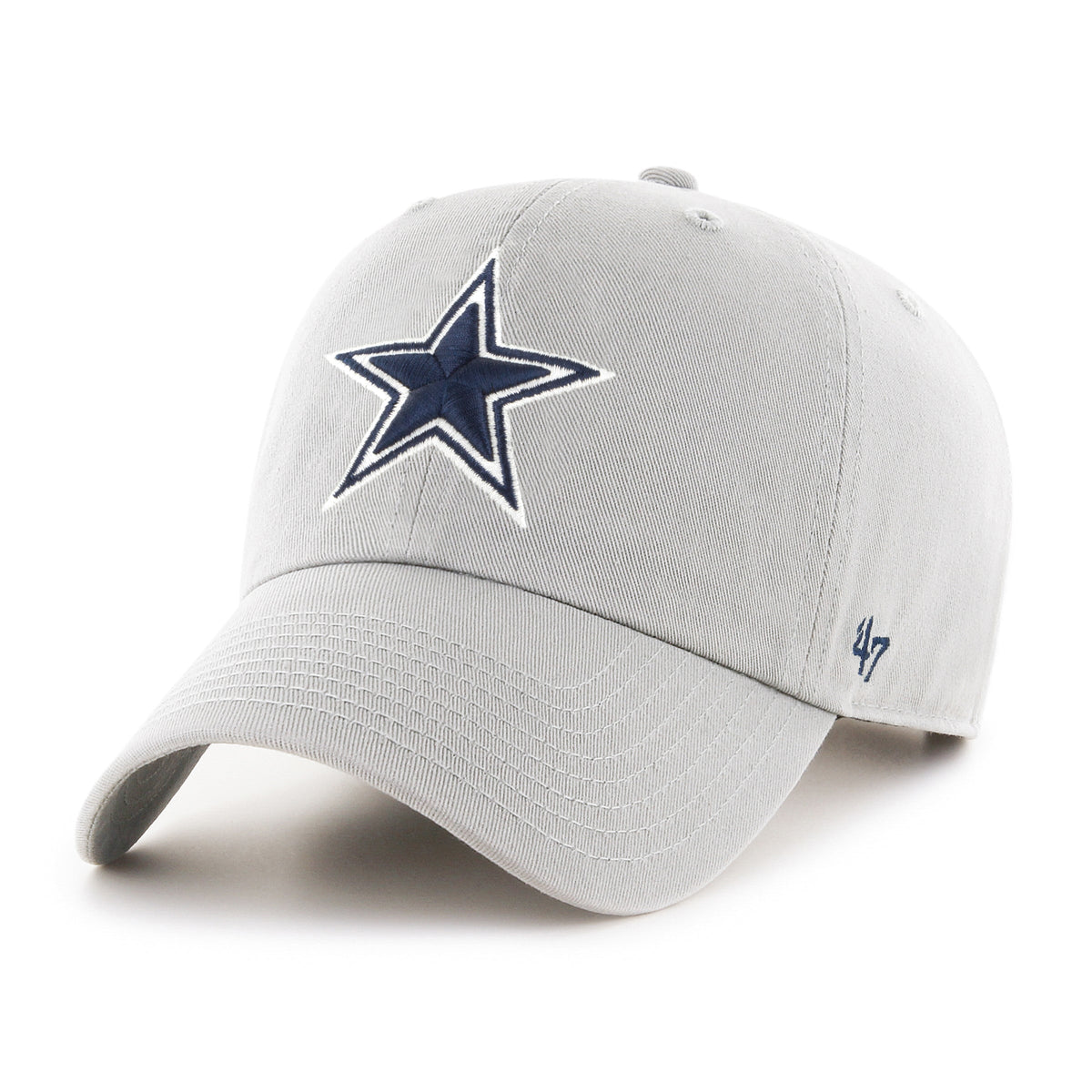 Dallas Cowboys NFL 47 Brand Men Grey Clean up Adjustable Hat product image 1, provided for visual reference and product