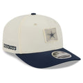 Dallas Cowboys NFL New Era Men Cream/Navy 9Seventy 2026 NFL Training Camp Snapback product image 1, provided for visual