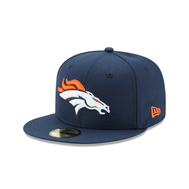 Denver Broncos NFL New Era Men Oceanside Blue 59Fifty Team Basic Fitted Hat product image 1, provided for visual reference