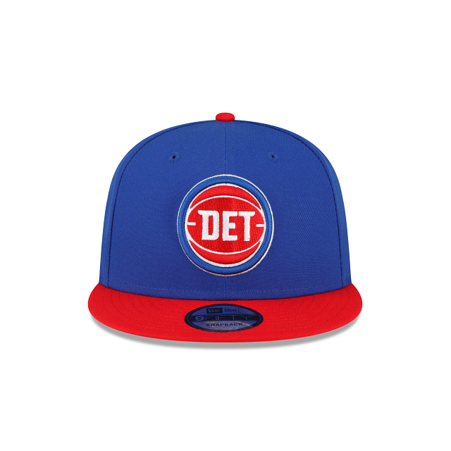 Detroit Pistons NBA New Era Men Royal Blue/Red 9Fifty Two Tone Snapback product image 4, provided for visual reference and