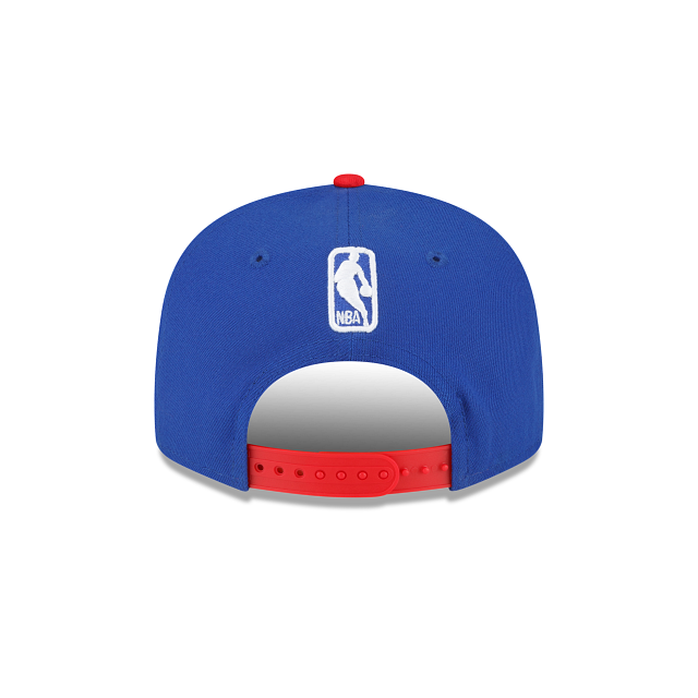 Detroit Pistons NBA New Era Men Royal Blue/Red 9Fifty Two Tone Snapback product image 2, provided for visual reference and