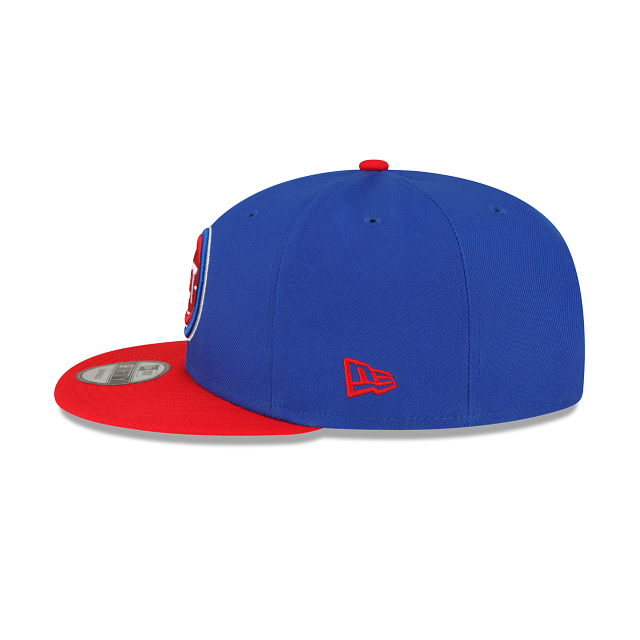 Detroit Pistons NBA New Era Men Royal Blue/Red 9Fifty Two Tone Snapback product image 5, provided for visual reference and