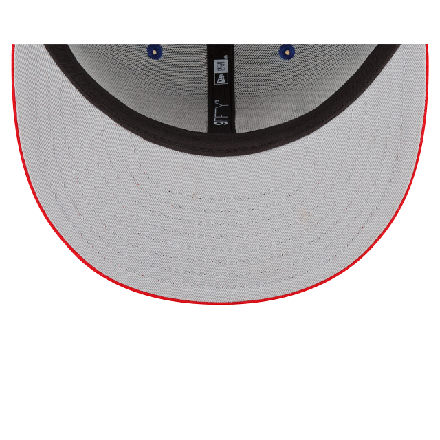 Detroit Pistons NBA New Era Men Royal Blue/Red 9Fifty Two Tone Snapback product image 7, provided for visual reference and
