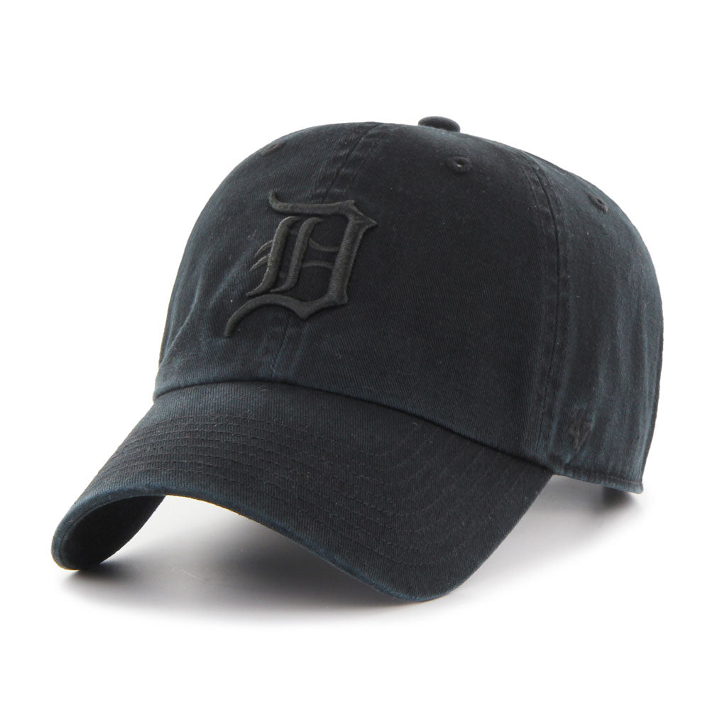 Detroit Tigers MLB 47 Brand Men Black on Black Clean Up Adjustable Hat product image 1, provided for visual reference and
