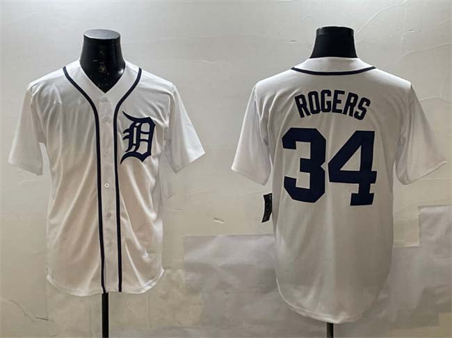 D.Tigers #34 Jake Rogers Player White Cool Base Stitched product image 1
