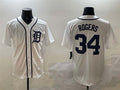 D.Tigers #34 Jake Rogers Player White Cool Base Stitched product image 1