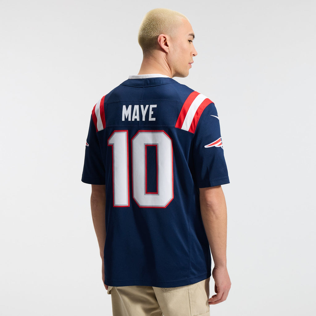 Drake Maye New England Patriots NFL Nike Men Navy Vapor F.U.S.E. Limited Player Sewn Jersey product image 5, provided for