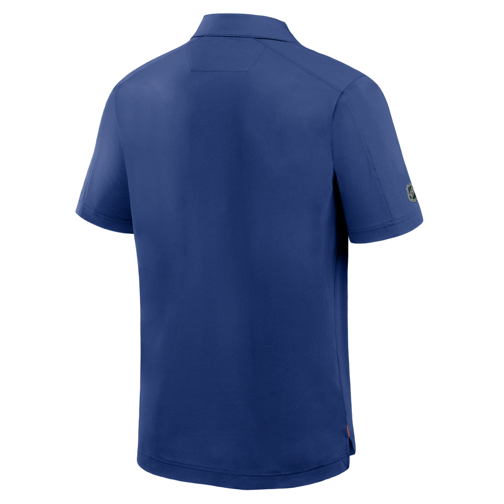 Edmonton Oilers NHL Fanatics Branded Men Royal Blue Authentic Pro Polo T-Shirt product image 2, provided for visual