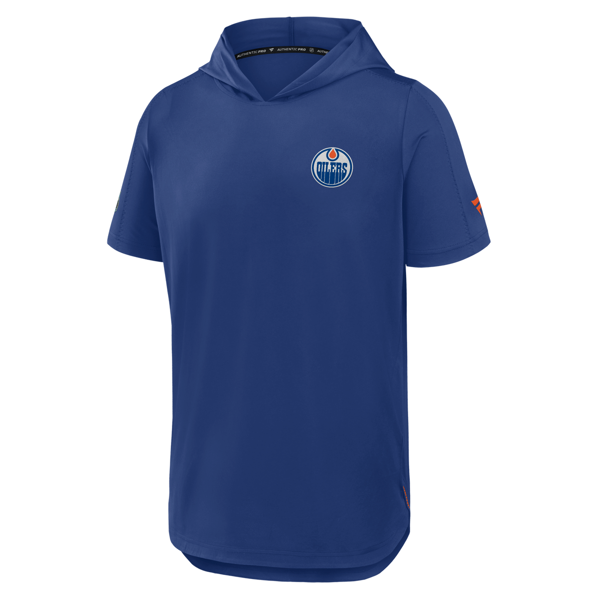 Edmonton Oilers NHL Fanatics Branded Men Royal Blue Authentic Pro Rink Short Sleeve Hoodie product image 1, provided for