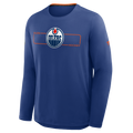 Edmonton Oilers NHL Fanatics Branded Men Navy Authentic Pro Rink Tech Long-sleeve Shirt product image 1, provided for visual