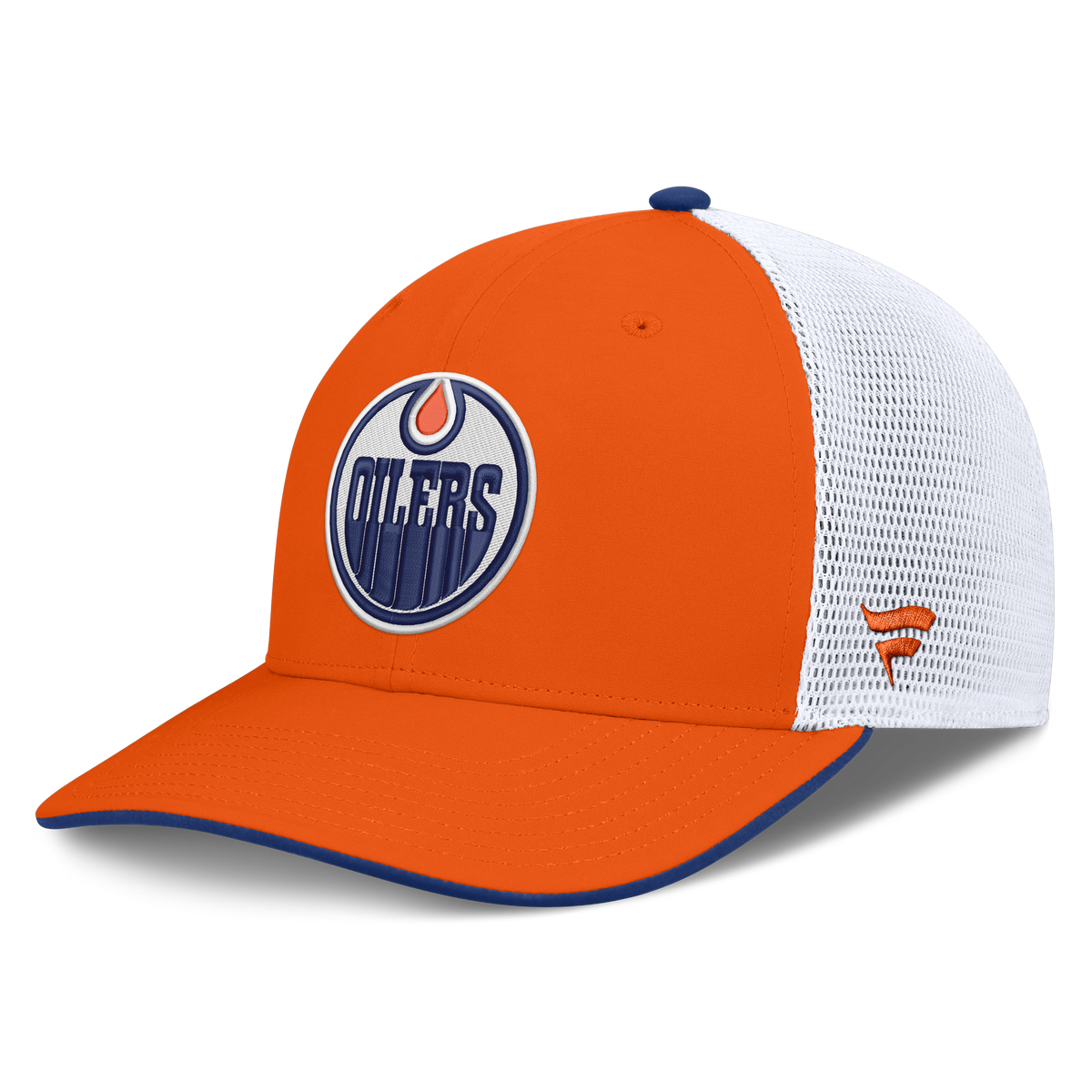 Edmonton Oilers NHL Fanatics Branded Men Orange/White Authentic Pro Rink Trucker Snapback product image 1, provided for