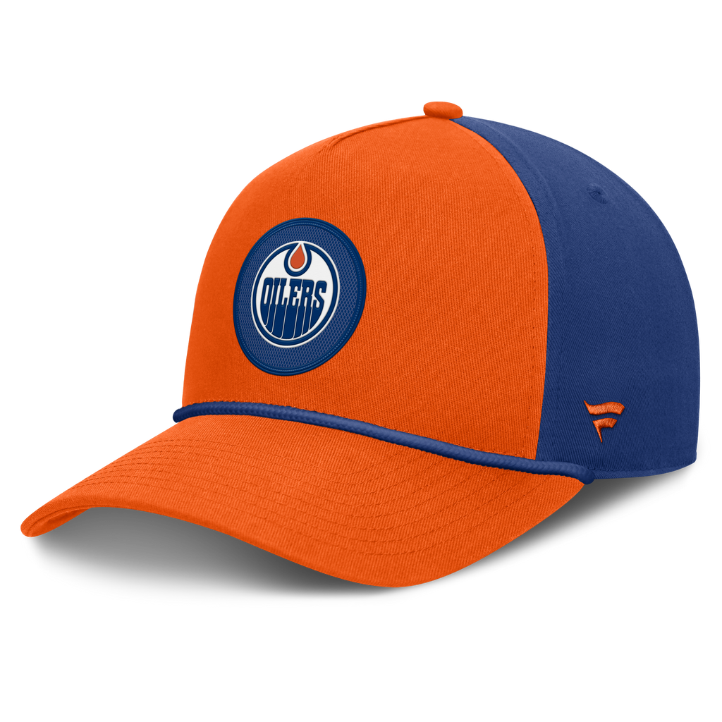 Edmonton Oilers NHL Fanatics Branded Men Royal Blue/Orange Authentic Pro Rink A-Frame Snapback product image 1, provided for