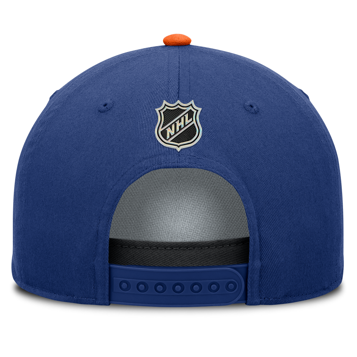 Edmonton Oilers NHL Fanatics Branded Men Royal Blue/Orange Authentic Pro Rink A-Frame Snapback product image 2, provided for
