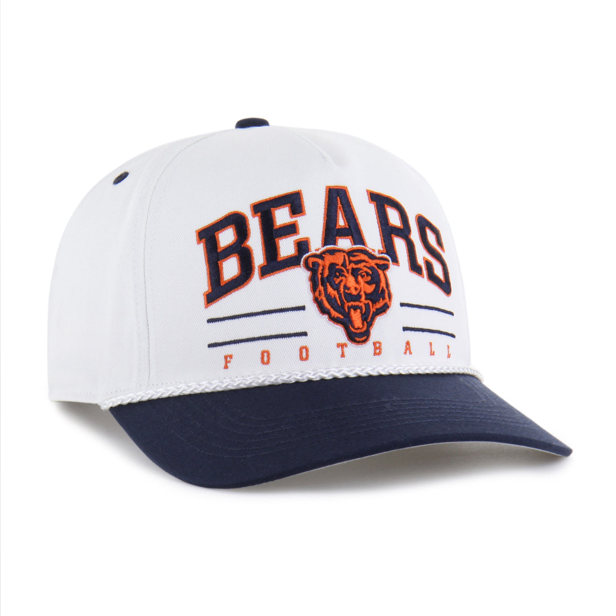 Chicago Bears '47 Hitch White/Navy Roscoe Adjustable Hat product image 2, provided for visual reference and product detail