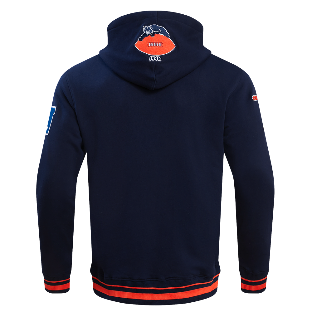 Chicago Bears Pro Standard Retro Classic Navy Hoodie product image 5, provided for visual reference and product detail review