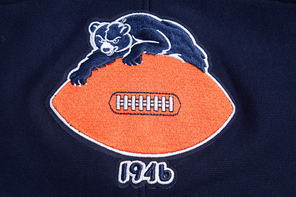 Chicago Bears Pro Standard Retro Classic Navy Hoodie product image 3, provided for visual reference and product detail review