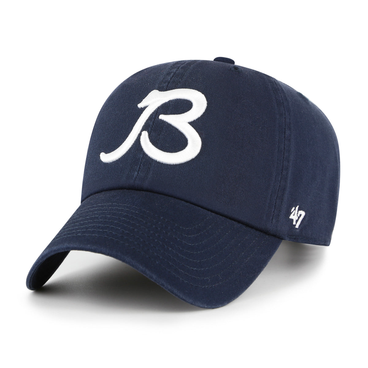 Chicago Bears '47 Navy B Clean Up Adjustable Hat product image 1, provided for visual reference and product detail review