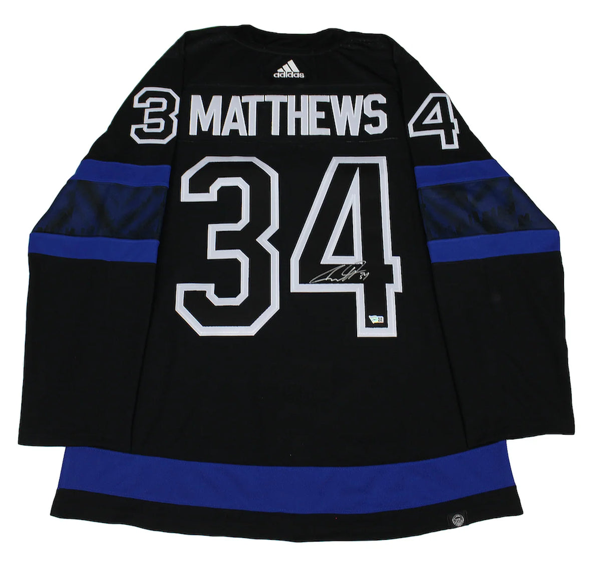 Auston Matthews Toronto Maple Leafs NHL Adidas Black Autographed Authentic Jersey product image 1, provided for visual