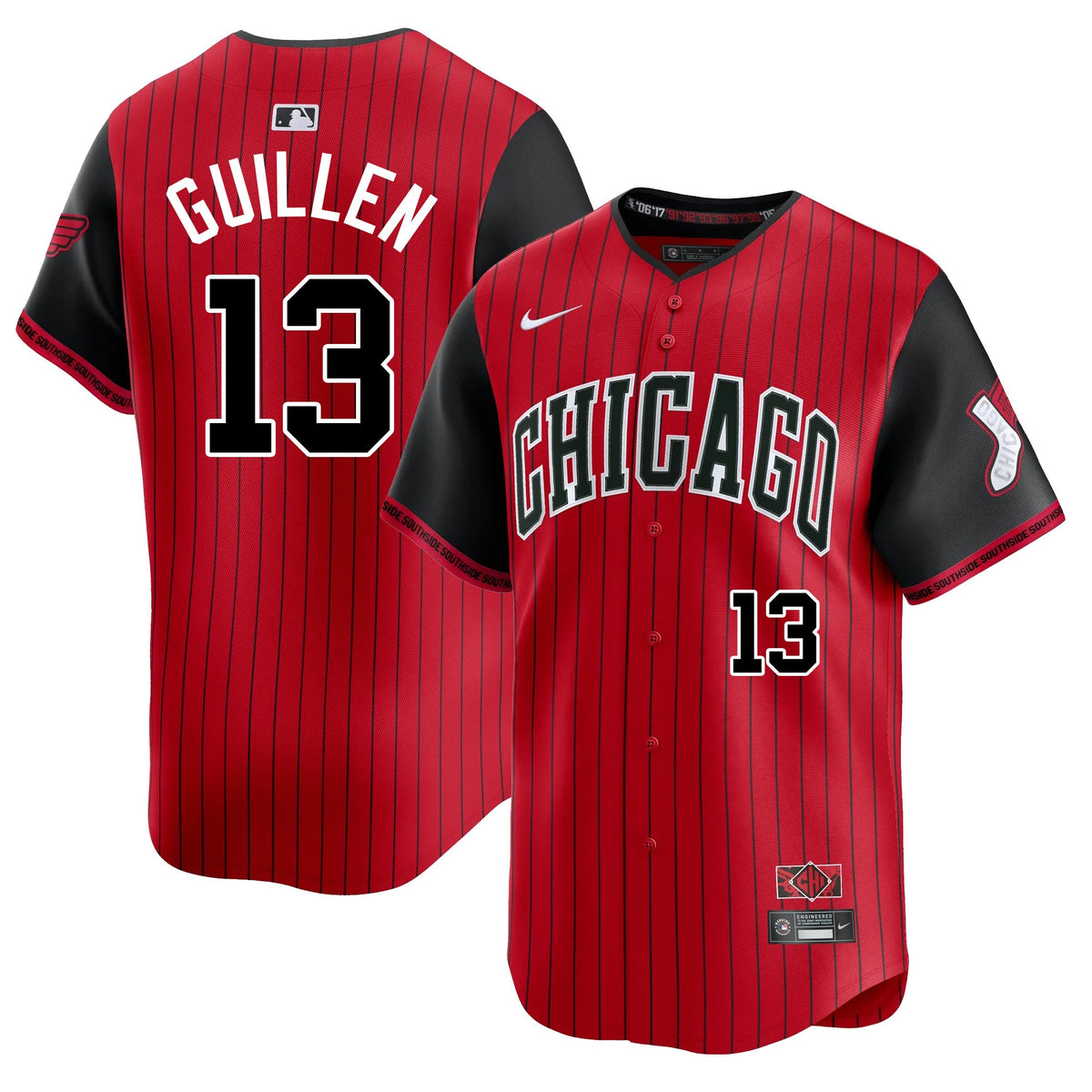 Ozzie Guillen Chicago White Sox Nike Men Red/Black 2025 City Connect Limited Jersey product image 1, provided for visual
