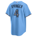 George Springer Toronto Blue Jays MLB Nike Men Powder Blue Replica Jersey product image 1, provided for visual reference and
