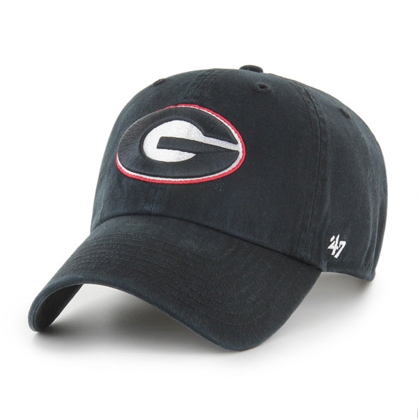 Georgia Bulldogs NCAA 47 Brand Men Black Clean Up Adjustable Hat product image 1, provided for visual reference and product