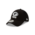 Green Bay Packers NFL New Era Men Black/White 39Thirty Neo Stretch Fit Hat product image 1, provided for visual reference