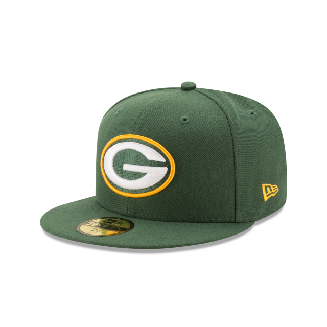 Green Bay Packers NFL New Era Men Green 59Fifty Team Basic Fitted Hat product image 1, provided for visual reference and