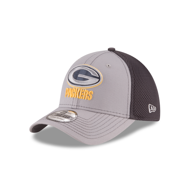 Green Bay Packers NFL New Era Men Grey 39Thirty Grayed Out Neo 2 Stretch Fit Hat product image 1, provided for visual