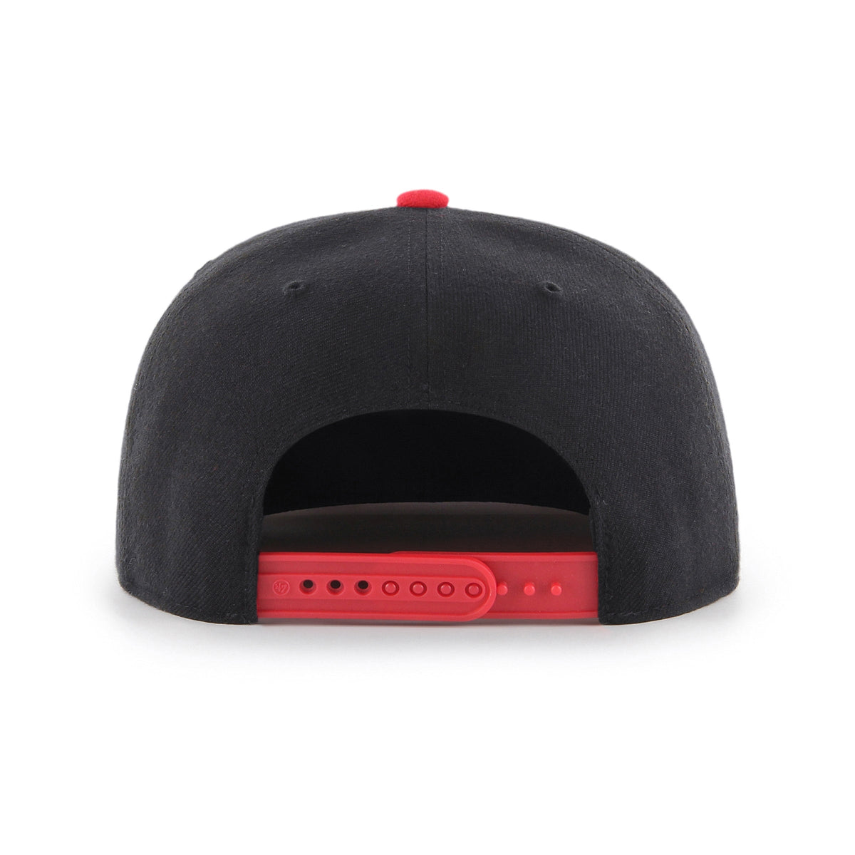 Chicago Blackhawks Black/Red '47 Captain Snapback Hat product image 3, provided for visual reference and product detail