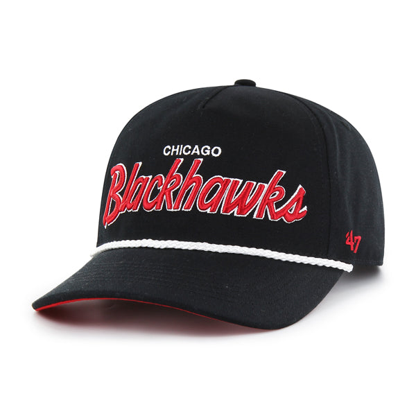 Chicago Blackhawks '47 Cross Town Script Hitch Adjustable Hat product image 1, provided for visual reference and product