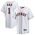 H.Astros #1 Dad Player White Home Replica Baseball Jerseys product image 1