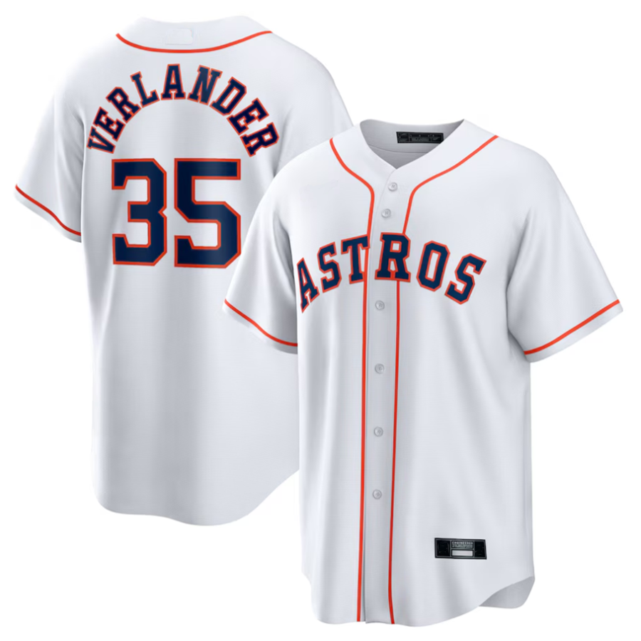 H.Astros #35 Justin Verlander Player White Home Replica product image 1