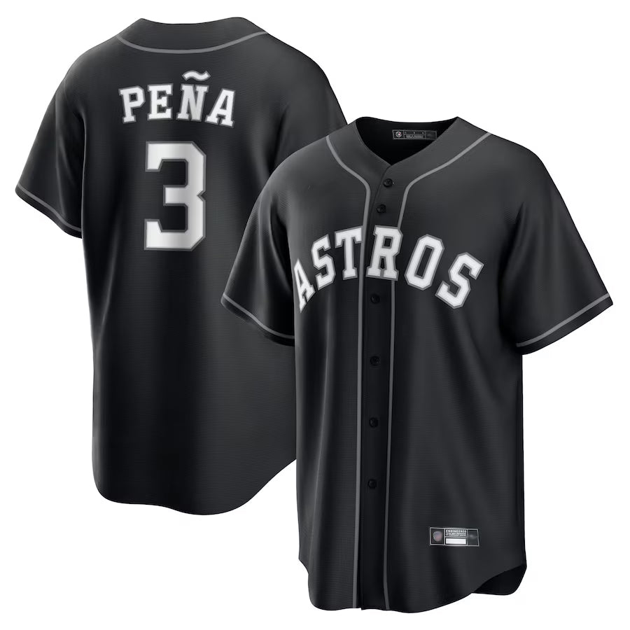 H.Astros #3 Jeremy Pe?a Player Black Lights Out Replica product image 1